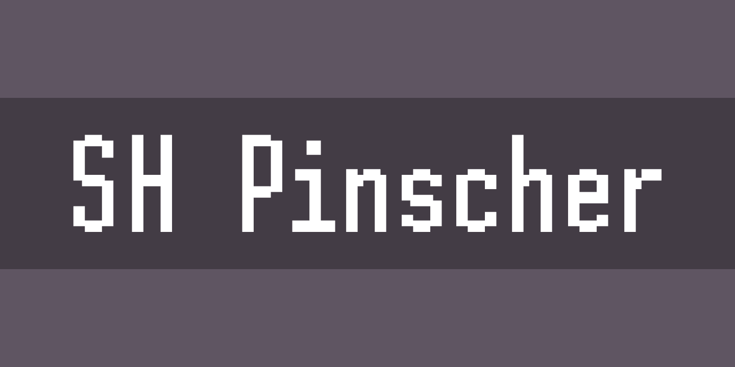 Przykład czcionki SH Pinscher